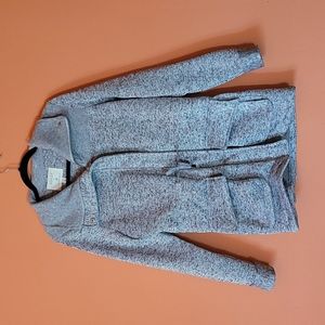 Ashley Grey Long Zip Up Sweater